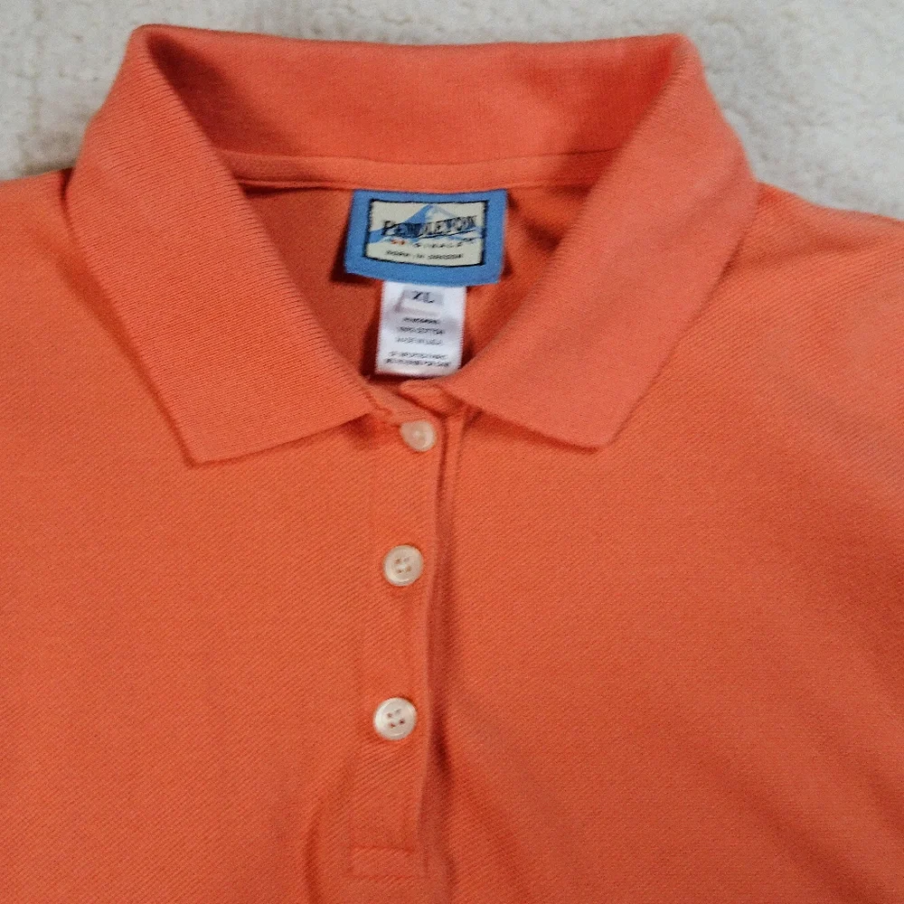 Pendleton Orange Polo Shirt X-Large - Picture 2 of 5